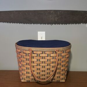 2009 LONGABERGER LARGE Good 'Ol Summertime Boardwalk Basket Tote Purse w/Liners